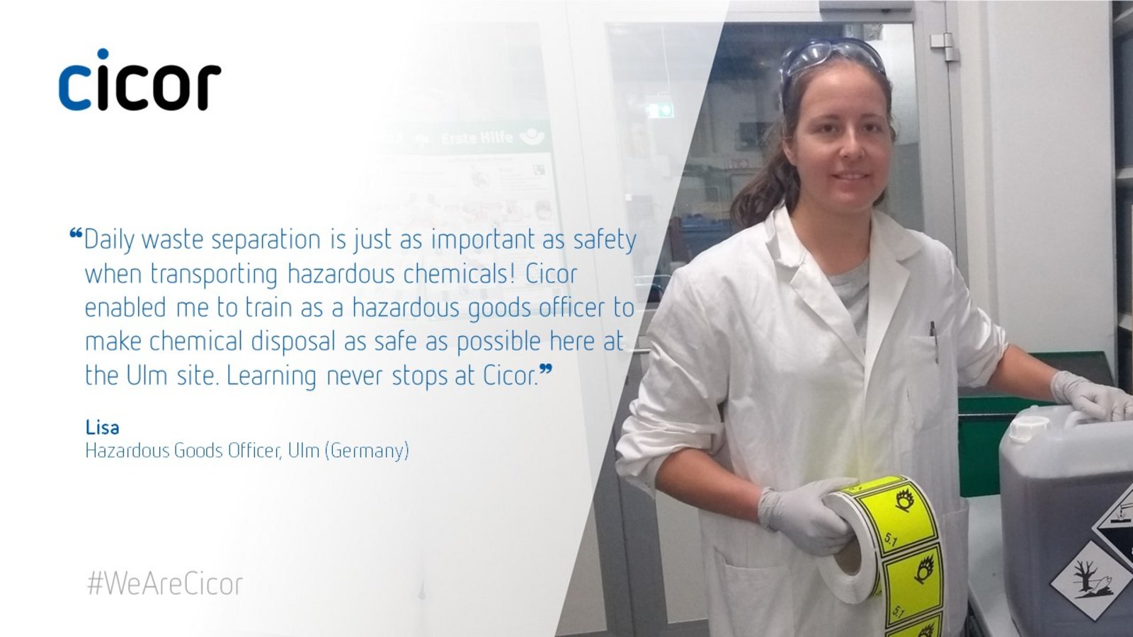 Testimonial of Lisa who works at the Cicor site in Ulm