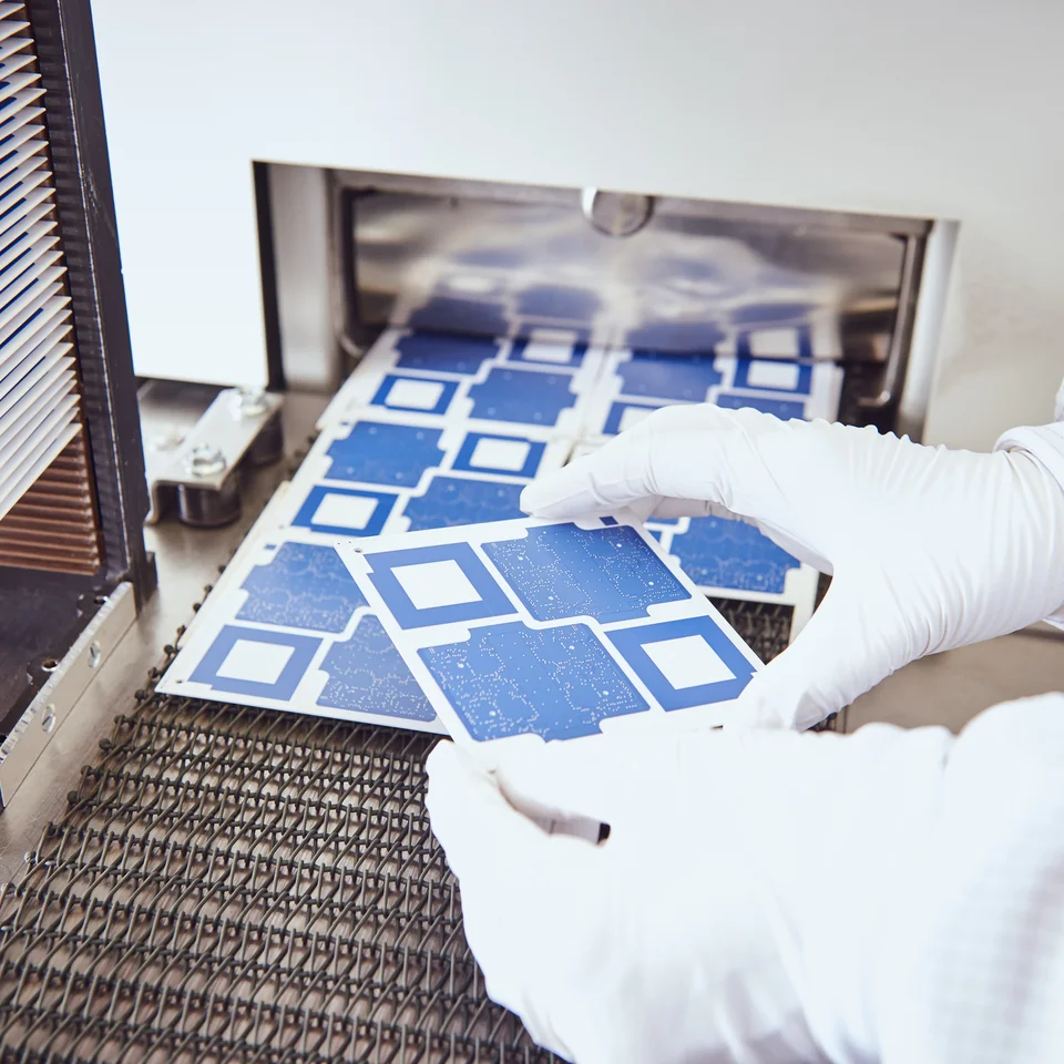 Close-up of a hybrid solution, thick film 