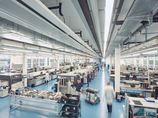 EMS (Electronic Manufacturing Services) production at the Cicor site in Bronschhofen, Switzerland