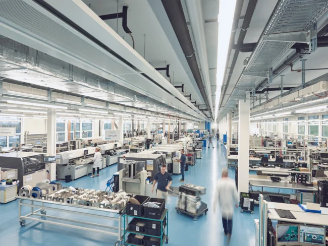 EMS (Electronic Manufacturing Services) production at the Cicor site in Bronschhofen, Switzerland