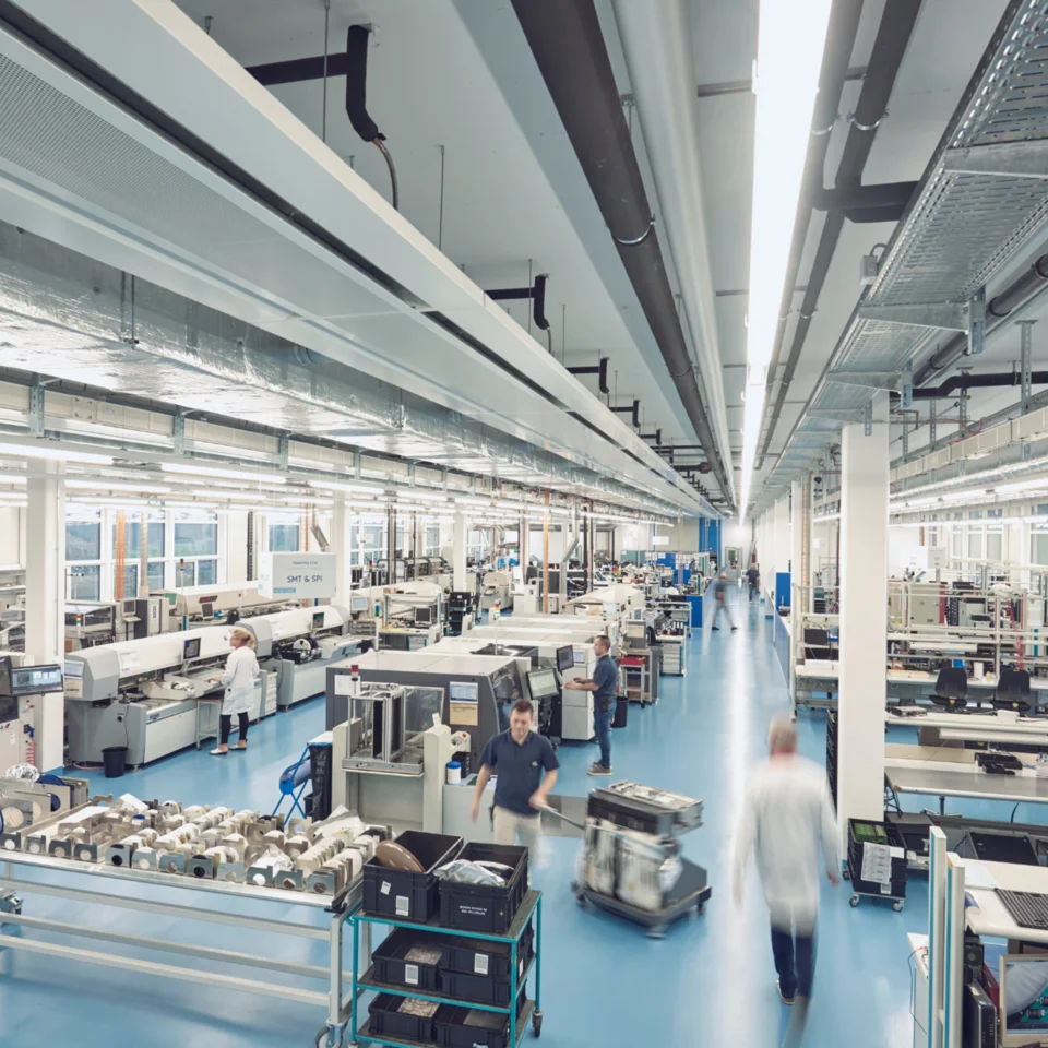 EMS (Electronic Manufacturing Services) production at the Cicor site in Bronschhofen, Switzerland