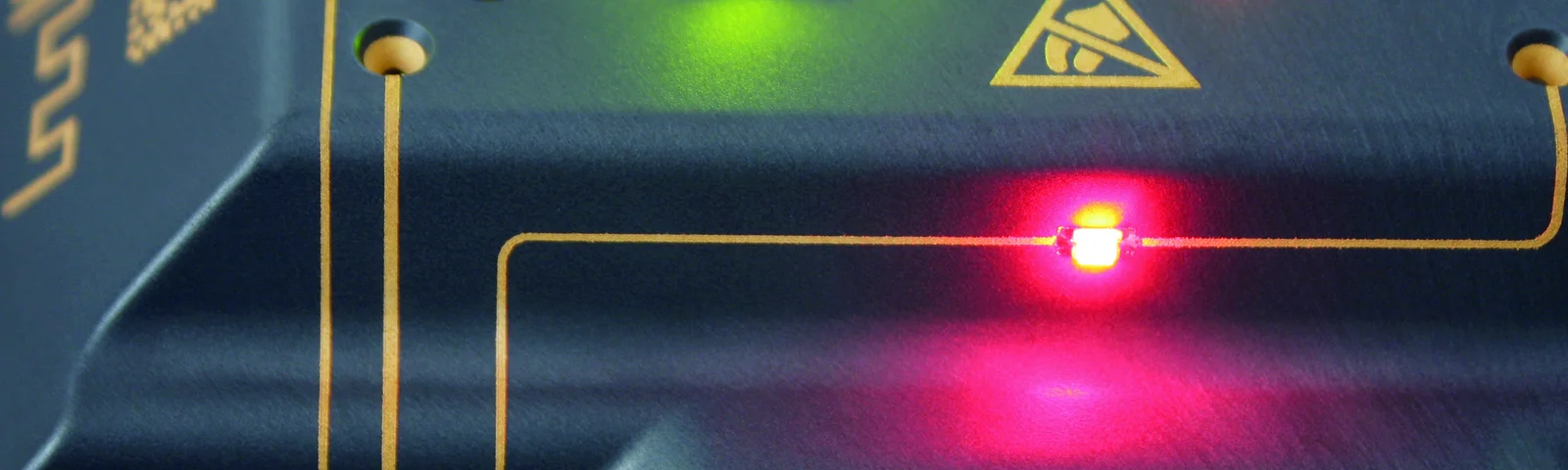 Close-up of device housing with 3D-MID (3D Molded Interconnect Devices)