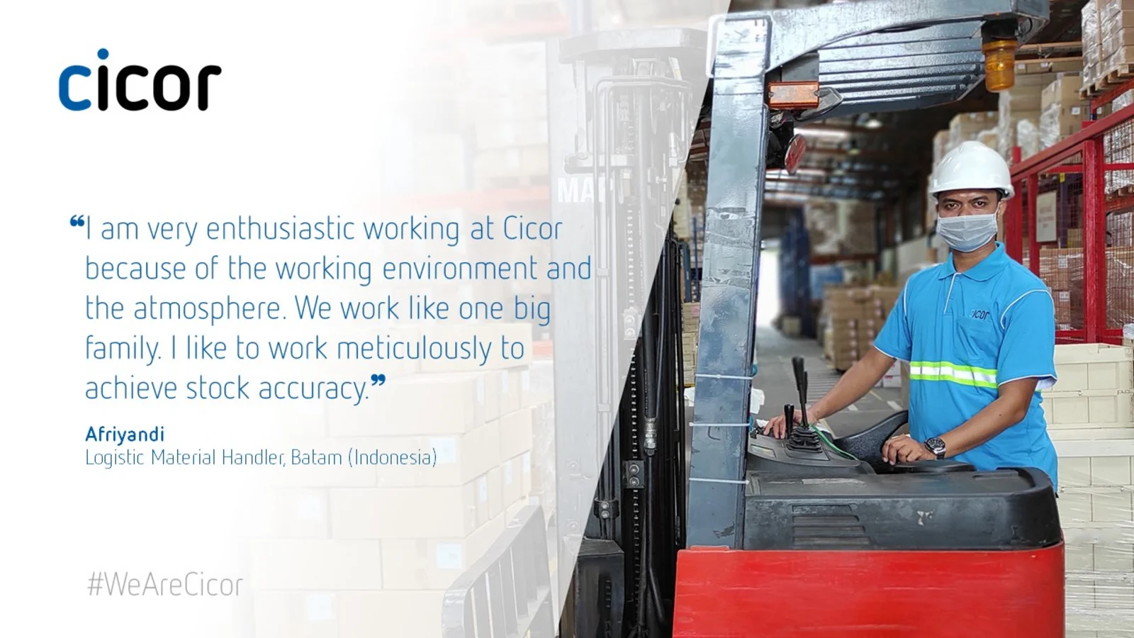 Testimonial of Afriyandi who works at the Cicor site in Batam