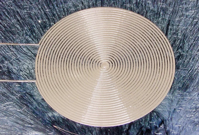 Close-up of printed antenna