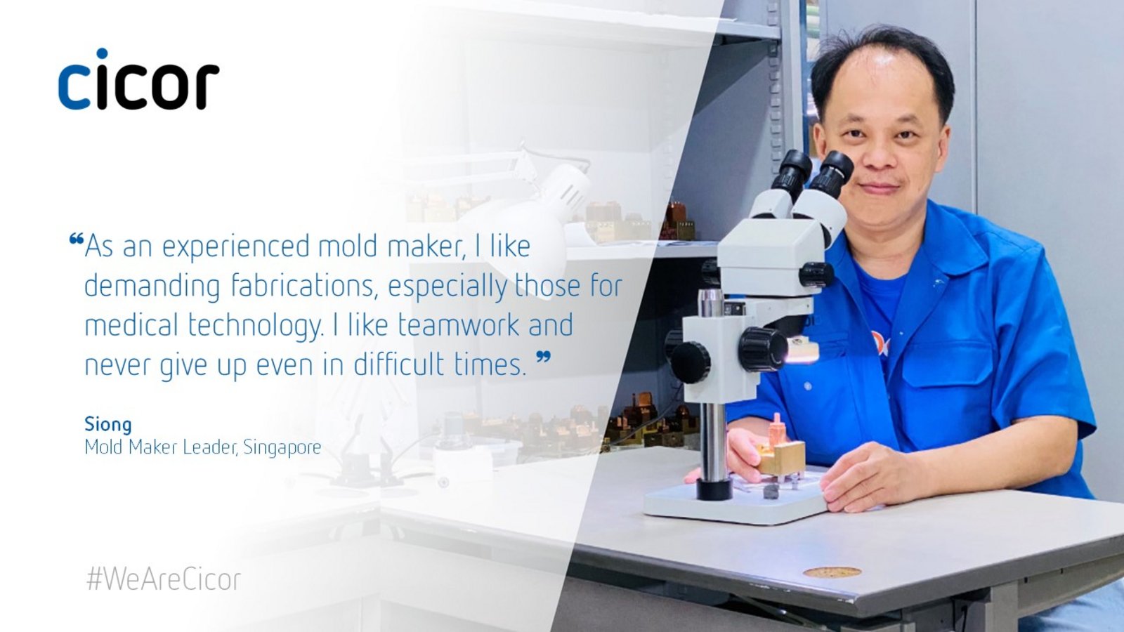 Testimonial of Siong who works at the Cicor site in Singapore