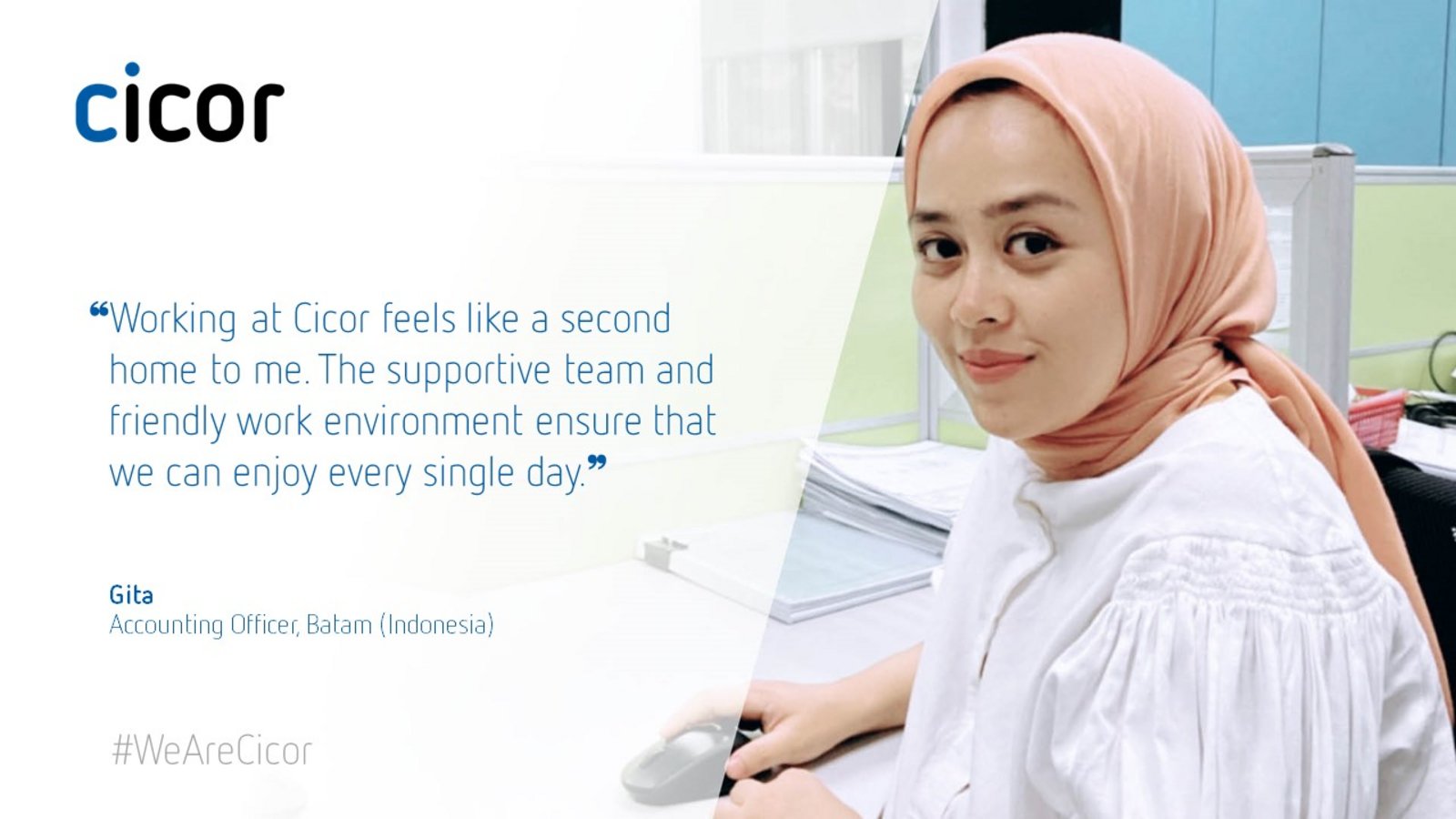 Testimonial of Gita who works at the Cicor site in Batam