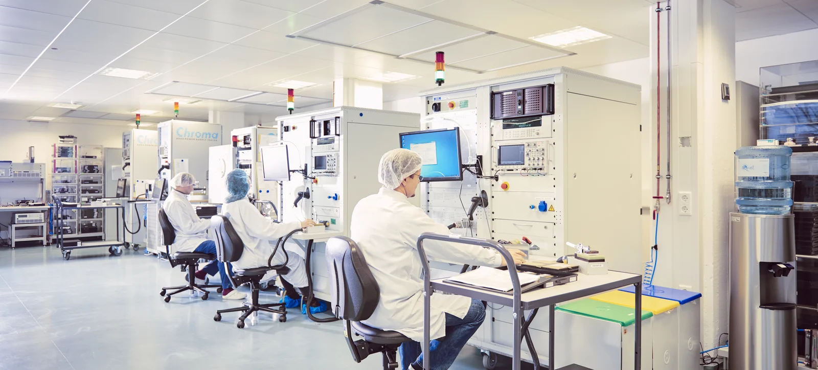 Inside of the production at the Cicor site in Radeberg, Germany