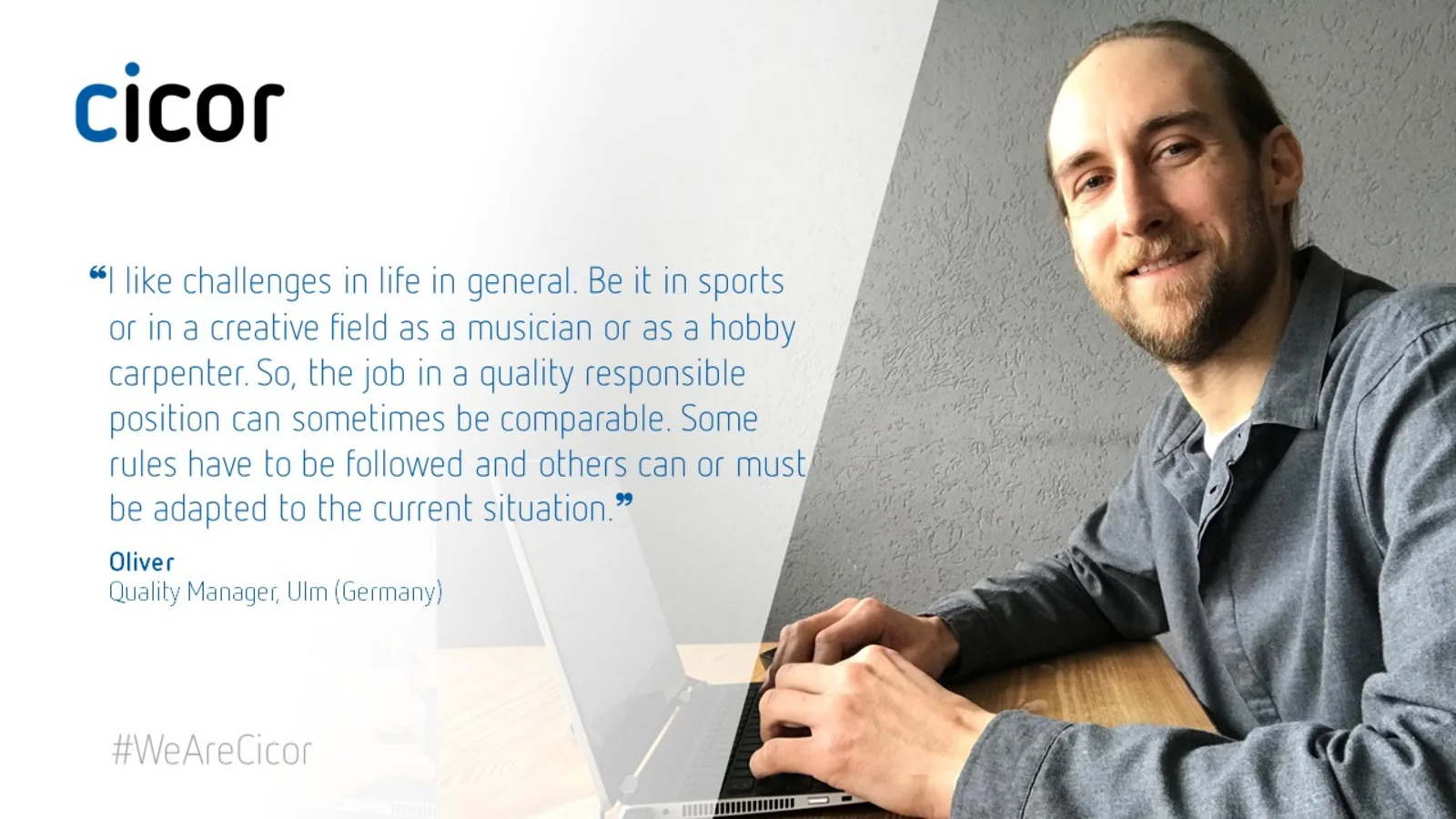 Testimonial of Oliver who works at the Cicor site in Ulm
