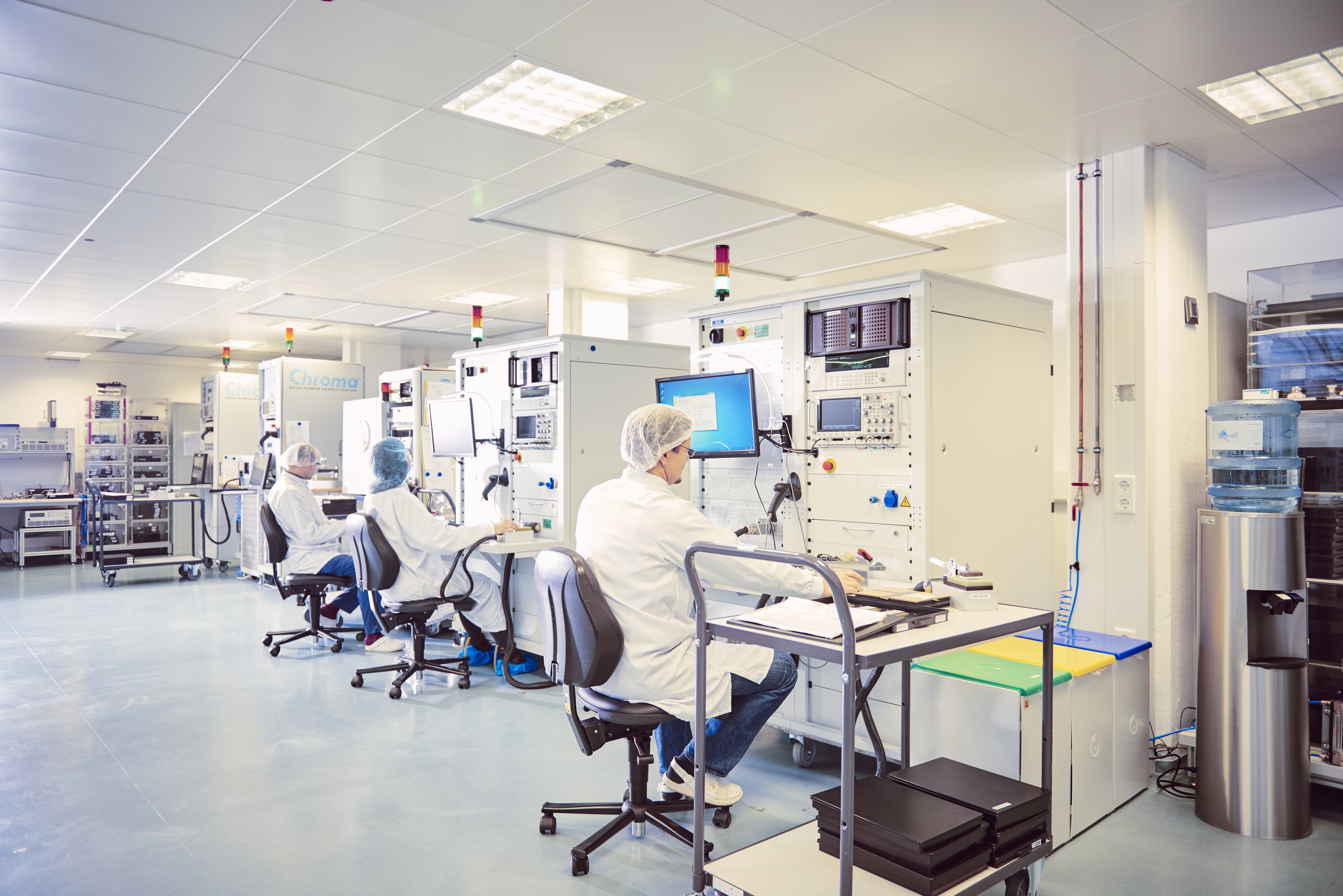 Inside of the production at the Cicor site in Radeberg, Germany
